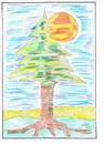 Cartoon: Tree behind the Moon (small) by skätch-up tagged moon,mond,baum,tree,universe,universum