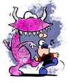 Cartoon: Baldo Dog walking around (small) by ettorebaldo tagged baldo,dog,dylan,ettore,cartoon