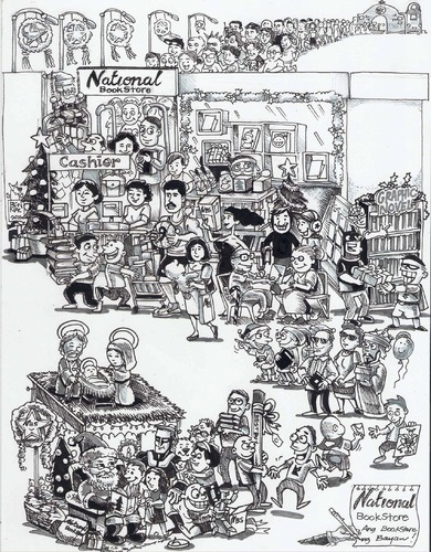 Cartoon: Christmas rush (medium) by bennaccartoons tagged philippines,holidays,christmas