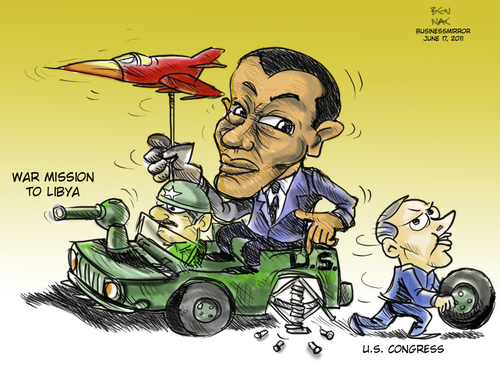 Cartoon: Congress does not like (medium) by bennaccartoons tagged libya,war,congress,obama