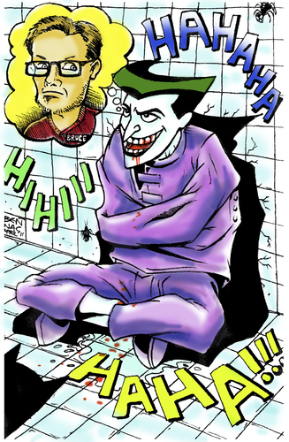 Cartoon: Joker with Bruce Timm in color (medium) by bennaccartoons tagged bruce,timm,joker,batman