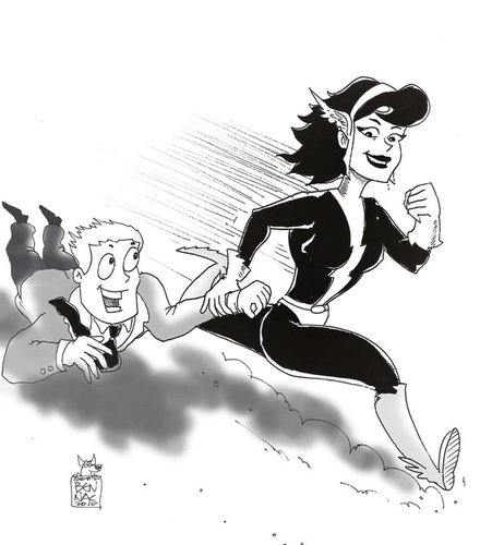 Cartoon: Who said guys are the heroes! (medium) by bennaccartoons tagged women,heroes