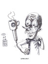 Cartoon: coffee addict (small) by bennaccartoons tagged coffee,addiction