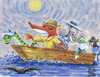 Cartoon: The Fox Fisherman (small) by bennaccartoons tagged fox,elephant,snake,fisherman