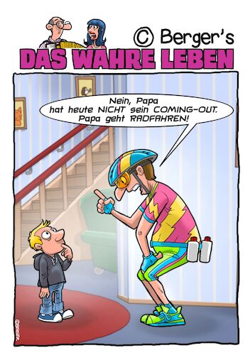 Cartoon: Coming Out (medium) by Chris Berger tagged raddress,coming,out,homosexualität,kleidung,bunt,raddress,coming,out,homosexualität,kleidung,bunt
