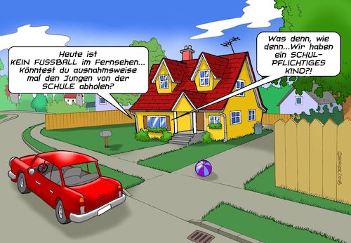 Cartoon: Elternpflichten (medium) by Chris Berger tagged fussball,fernsehen,em,tv,kind,vater,vernachlässigung,fussball,fernsehen,em,tv,kind,vater,vernachlässigung