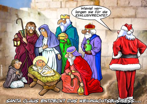 Cartoon: Geldmaschine (medium) by Joshua Aaron tagged weihnachten,zaster,geld,shoppingwahn,kommerz,weihnachten,zaster,geld,shoppingwahn,kommerz