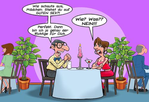 Cartoon: Guter Sex (medium) by Chris Berger tagged date,kennenlernen,verabredung,frau,mann,treffen,internet,blind,date,sex,kennenlernen,verabredung,frau,mann,treffen,internet,blind