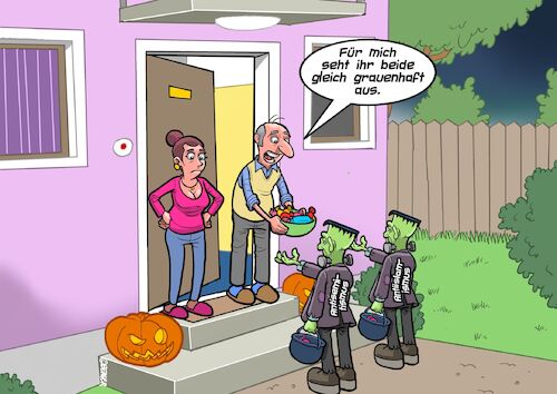 Cartoon: Halloween (medium) by Chris Berger tagged antisemitismus,antiislamismus,rassismus,krieg,gaza,palästina,israel,juden,araber,antisemitismus,antiislamismus,rassismus,krieg,gaza,palästina,israel,juden,araber