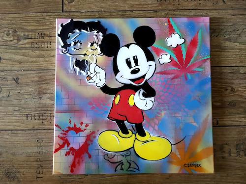 Cartoon: Mickey (medium) by Joshua Aaron tagged mickey,mouse,joint,blunt,stencil,graffiti,mickey,mouse,joint,blunt,stencil,graffiti