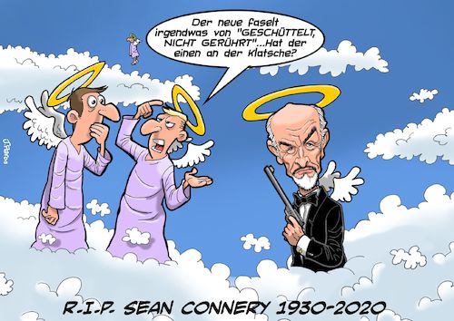 Cartoon: Sean Connery (medium) by Joshua Aaron tagged sean,connery,james,bond,007,ian,flemming,sean,connery,james,bond,007,ian,flemming