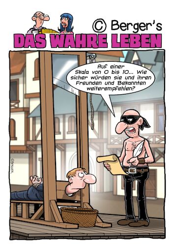Cartoon: Umfrage (medium) by Chris Berger tagged henker,umfrage,bewertung,mittelalter,guillotine,henker,umfrage,bewertung,mittelalter,guillotine