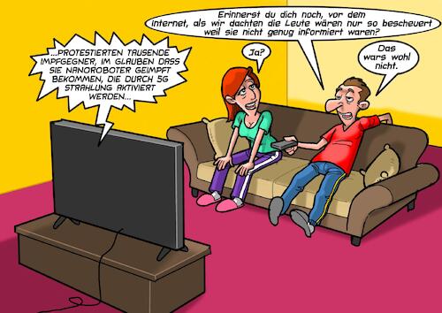 Cartoon: Uninformiert oder einfach dumm? (medium) by Chris Berger tagged fernsehen,impfung,impfgegner,aluhut,verschwörungstheorie,verschwörungstheoretiker,blödheit,dummheit,internet,information,bildung,fernsehen,impfung,impfgegner,aluhut,verschwörungstheorie,verschwörungstheoretiker,blödheit,dummheit,internet,information,bildung