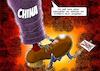 Cartoon: China Kritiker (small) by Joshua Aaron tagged china,kritiker,covid,pandemie,lockdown