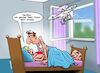 Cartoon: Drohne (small) by Joshua Aaron tagged drohne,seitensprung,ehemann,verhältnis,gattin,freund