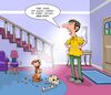 Cartoon: Kellerfund (small) by Chris Berger tagged hund,keller,knochen,leiche,mord