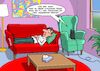 Cartoon: KI Psychiater (small) by Joshua Aaron tagged künstliche,intelligenz,ki,ai,psychologe,psychiater,jobverlust,jobs