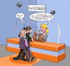 Cartoon: Neulich in der Sparkasse (small) by Chris Berger tagged bank,sparkasse,geisel,schalter,banküberfall,raub,räuber,pistole