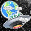 Cartoon: UFO (small) by Chris Berger tagged alien,affe,ufo,evolution,sex,science,fiction