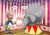 Cartoon: Zirkus (small) by Chris Berger tagged joe,biden,trump,wahl,election,president,präsident,2020,usa,amerika