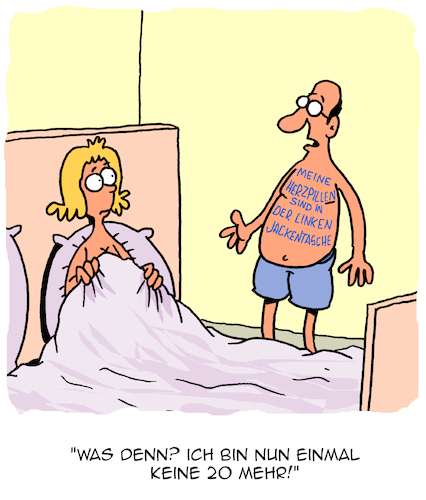 Cartoon: Alter und Gesundheit (medium) by Karsten Schley tagged alter,gesundheit,männer,frauen,familie,liebe,beziehungen,medikamente,medizin,gesellschaft,alter,gesundheit,männer,frauen,familie,liebe,beziehungen,sex,medikamente,medizin,gesellschaft