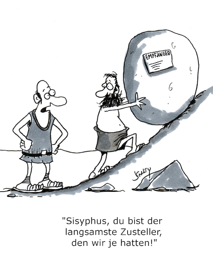 Cartoon: Auslieferung (medium) by Karsten Schley tagged transport,auslieferung,zustellung,tempo,schnelligkeit,service,wirtschaft,business,arbeitgeber,arbeitnehmer,transport,auslieferung,zustellung,tempo,schnelligkeit,service,wirtschaft,business,arbeitgeber,arbeitnehmer