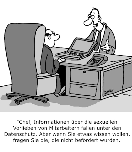 Cartoon: Datenschutz (medium) by Karsten Schley tagged arbeitgeber,arbeitnehmer,datenschutz,information,karriere,neid,beförderungen,einkommen,wirtschaft,business,büro,gesellschaft,arbeitgeber,arbeitnehmer,datenschutz,information,karriere,neid,beförderungen,einkommen,wirtschaft,business,büro,gesellschaft