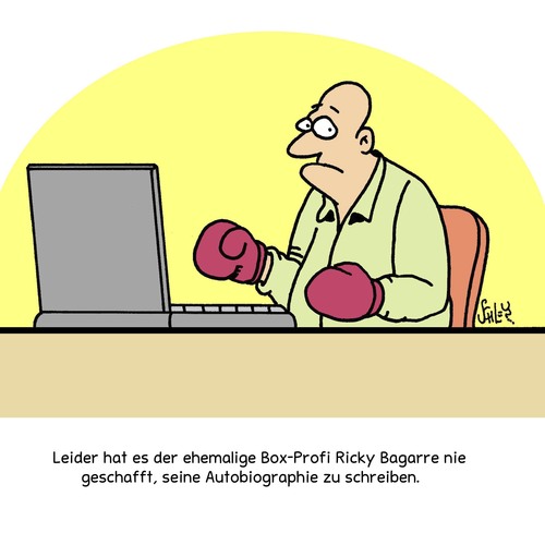 Cartoon: Der Boxer (medium) by Karsten Schley tagged schreiben,bücher,literatur,autobiographien,sport,sportler,boxen,boser,profisport,leistungssport,schreiben,bücher,literatur,autobiographien,sport,sportler,boxen,boser,profisport,leistungssport