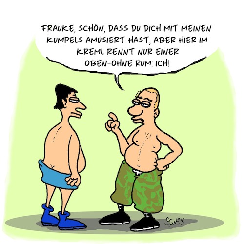 Cartoon: Es kann nur EINEN geben! (medium) by Karsten Schley tagged politik,rechtsextremismus,finanzierung,russland,petry,putin,kreml,gesellschaft,deutschland,europa,kriegsgefahr,kriegstreiber,faschismus,politik,rechtsextremismus,finanzierung,russland,petry,putin,kreml,gesellschaft,deutschland,europa,kriegsgefahr,kriegstreiber,faschismus