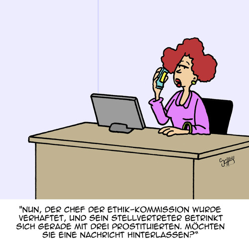 Cartoon: Ethik (medium) by Karsten Schley tagged ethik,alkohol,trinken,arbeit,büro,jobs,moral,prostitution,politik,ethik,alkohol,trinken,arbeit,büro,jobs,moral,prostitution,politik