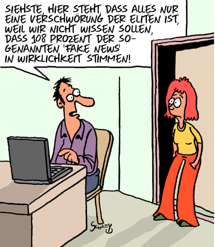 Cartoon: Fake News! (medium) by Karsten Schley tagged fake,news,manipulation,populismus,demokratie,medien,social,media,verschwörungstheorien,gesellschaft,politik,fake,news,manipulation,populismus,demokratie,medien,social,media,verschwörungstheorien,gesellschaft,politik