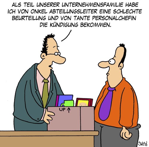 Cartoon: Familie (medium) by Karsten Schley tagged arbeit,arbeitgeber,arbeitnehmer,arbeitslosigkeit,kündigung,jobs,wirtschaft,business,wirtschaftskrise,gesellschaft,deutschland,arbeit,arbeitgeber,arbeitnehmer,arbeitslosigkeit,kündigung,jobs,gesellschaft,wirtschaftskrise