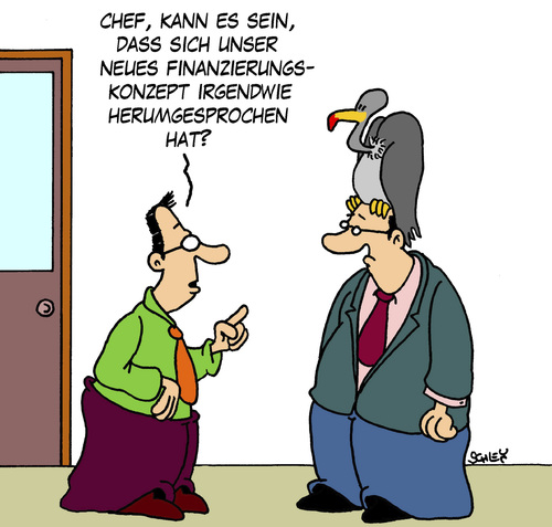 Cartoon: Finanzierungskonzept (medium) by Karsten Schley tagged investments,finanzen,finanzierung,business,wirtschaft,geld,investments,finanzen,finanzierung,business,wirtschaft,geld