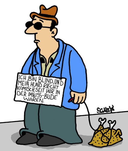 Cartoon: Geruch (medium) by Karsten Schley tagged gesundheit,haustiere,hunde,ernährung,fastfood,essen,gesundheit,haustiere,hunde,ernährung,fastfood,essen