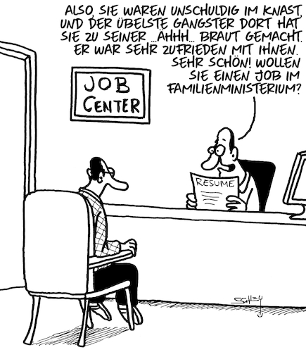 Cartoon: Im Job-Center (medium) by Karsten Schley tagged job,center,jobs,arbeitssuchende,arbeitgeber,arbeitnehmer,justiz,familien,familienministerium,qualifikation,gesellschaft,job,center,jobs,arbeitssuchende,arbeitgeber,arbeitnehmer,justiz,familien,familienministerium,qualifikation,gesellschaft