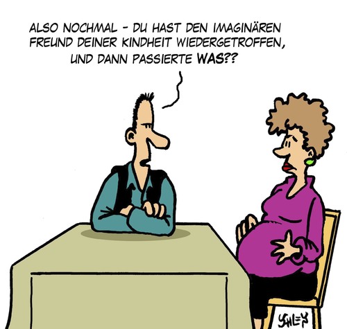 Cartoon: Imaginär (medium) by Karsten Schley tagged kindheit,treue,frauen,männer,beziehungen,freundschaft,ehe,liebe,liebe,ehe,freundschaft,beziehungen,männer,frauen,kindheit,treue