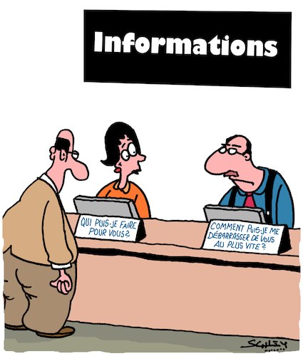 Cartoon: Informations (medium) by Karsten Schley tagged service,clientes,personnel,business,pub,professions,service,clientes,personnel,business,pub,professions