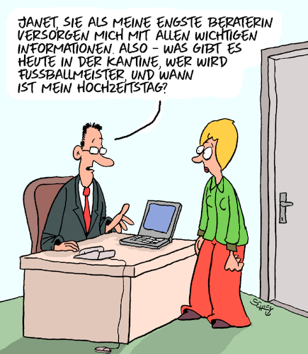 Cartoon: Informiert euch!! (medium) by Karsten Schley tagged informationen,wirtschaft,politik,macht,business,wissen,männer,frauen,medien,gesellschaft,informationen,wirtschaft,politik,macht,business,wissen,männer,frauen,medien,gesellschaft