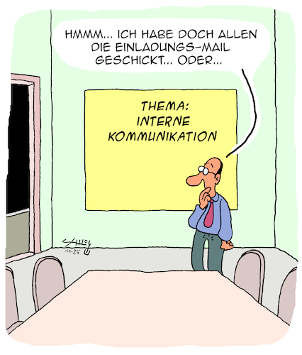 Cartoon: Interne Kommunikation (medium) by Karsten Schley tagged wirtschaft,büro,arbeitgeber,arbeitnehmer,meetings,kommunikation,teams,mails,wirtschaft,büro,arbeitgeber,arbeitnehmer,meetings,kommunikation,teams,mails
