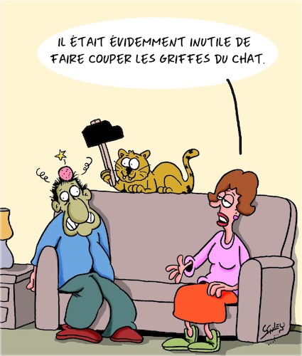 Cartoon: Inutile (medium) by Karsten Schley tagged chats,animaux,veterinaires,sante,chats,animaux,veterinaires,sante