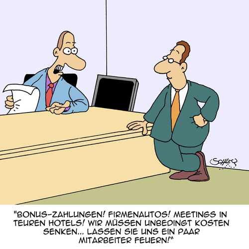 Cartoon: Kostendruck (medium) by Karsten Schley tagged kosten,ausgaben,geld,management,business,wirtschaft,boni,arbeit,arbeitgeber,arbeitnehmer,kosten,ausgaben,geld,management,business,wirtschaft,boni,arbeit,arbeitgeber,arbeitnehmer