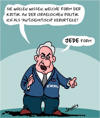 Cartoon: Kritik (medium) by Karsten Schley tagged politik,kritik,israel,netanyahu,palestina,krieg,demokratie,meinungsfreiheit,karikaturen,antisemitismus,politik,kritik,israel,netanyahu,palestina,krieg,demokratie,meinungsfreiheit,karikaturen,antisemitismus