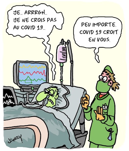 Cartoon: La foi (medium) by Karsten Schley tagged coronavirus,sante,docteurs,covid19,infirmieres,foi,societe,coronavirus,sante,docteurs,covid19,infirmieres,foi,societe