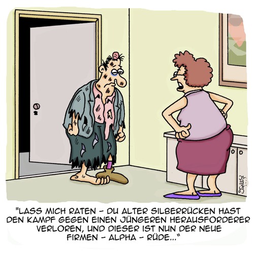 Cartoon: Laß mich raten... (medium) by Karsten Schley tagged karriere,macht,machtkampf,vorgesetzte,business,wirtschaft,vorstand,männer,karriere,macht,machtkampf,vorgesetzte,business,wirtschaft,vorstand,männer