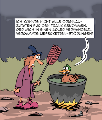 Cartoon: Lieferketten (medium) by Karsten Schley tagged lieferketten,politik,wirtschaft,versorgung,verbraucher,handel,börse,umsätze,kunden,nachfrage,warenströme,gesellschaft,lieferketten,politik,wirtschaft,versorgung,verbraucher,handel,börse,umsätze,kunden,nachfrage,warenströme,gesellschaft