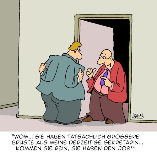 Cartoon: Neuer Job (medium) by Karsten Schley tagged jobs,bewerbungen,arbeit,arbeitgeber,arbeitnehmer,business,wirtschaft,karriere,aufstieg,büro,industrie,qualifikation,kompetenz,jobs,bewerbungen,arbeit,arbeitgeber,arbeitnehmer,business,wirtschaft,karriere,aufstieg,büro,industrie,qualifikation,kompetenz