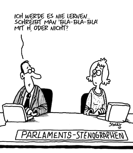 Cartoon: Rechtschreibung (medium) by Karsten Schley tagged politik,parlament,politikerreden,rechtschreibung,stenographie,demokratie,botschaften,medien,gesellschaft,politik,parlament,politikerreden,rechtschreibung,stenographie,demokratie,botschaften,medien,gesellschaft