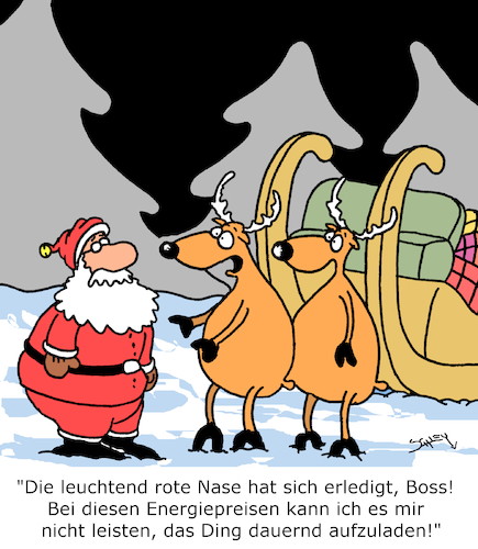 Cartoon: Rudi das Rentier (medium) by Karsten Schley tagged weihnachten,rudolph,rentiere,weihnachtsmann,energiepreise,religion,feiertage,märchen,mythen,legenden,medien,christentum,gesellschaft,weihnachten,rudolph,rentiere,weihnachtsmann,energiepreise,religion,feiertage,märchen,mythen,legenden,medien,christentum,gesellschaft