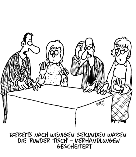 Cartoon: RunderTisch (medium) by Karsten Schley tagged politik,verhandlungen,gespräche,kommunikation,meinungen,meinungsverschiedenheiten,konflikte,konfliktlösungen,begriffe,details,gesellschaft,politik,verhandlungen,gespräche,kommunikation,meinungen,meinungsverschiedenheiten,konflikte,konfliktlösungen,begriffe,details,gesellschaft