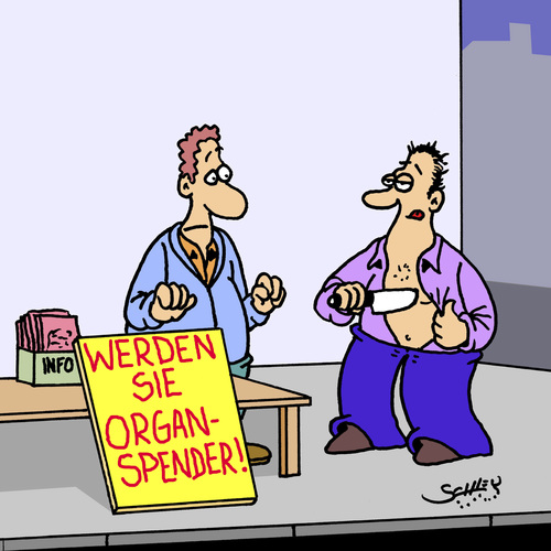 Cartoon: Spender (medium) by Karsten Schley tagged medizin,organspender,ärzte,leben,tod,mediziner,chirurgie,lebensrettung,medizin,organspender,ärzte,leben,tod,mediziner,chirurgie,lebensrettung